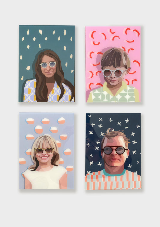 Fun Pattern One Person Personalised Portrait